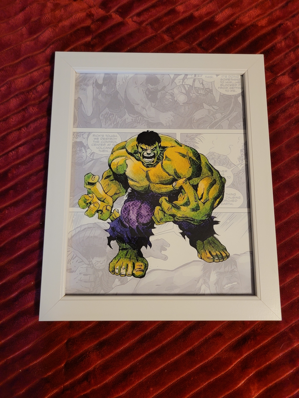 Marvel Hulk Comic Print - Green and Purple